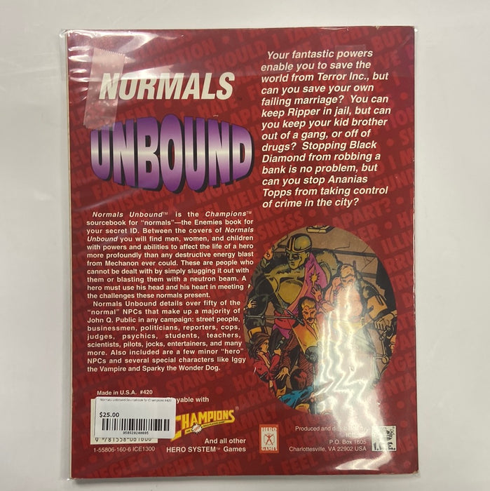 Normals Unbound Sourcebook for Champions #420