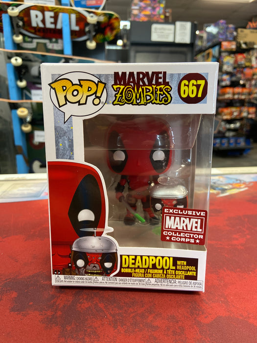 POP Marvel: Marvel Zombies - Deadpool with Headpool [Marvel Collector Corps Excl.]