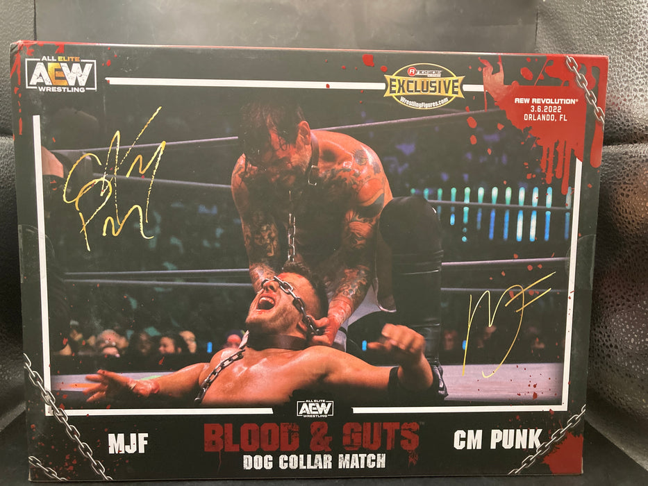 AEW Dog Collar Match (CM Punk & MJF)  2 Pack - AEW Blood and Guts Exclusif