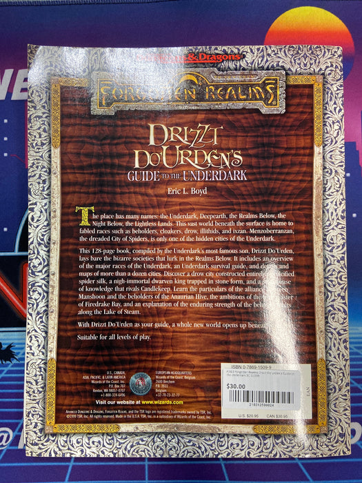 AD&D Forgotten Realms Drizzt Do'Urden's Guide to the Underdark SC ©1999