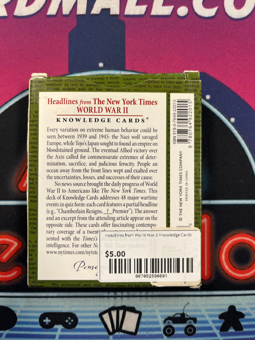 Headlines from World War 2 Knowledge Cards