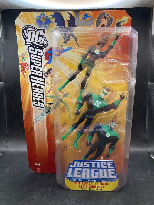 DC Justice League Unlimited: Kyle Raynor, Katma Tui, & Arkis Chummuck 3 Pack Action Figure Set (Mattel)