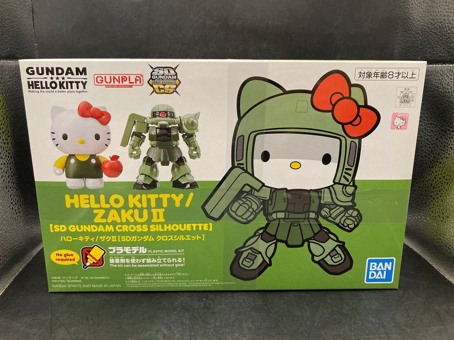 Mobile Suit Gundam Hello Kitty and Zaku II SD Gundam Cross Silhouette Model Kit