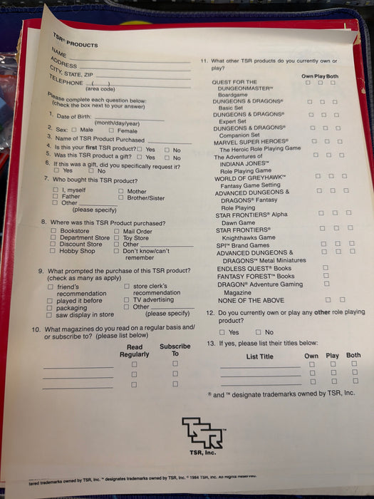 Dungeons & Dragons Set 1: Basic Rules ©1983