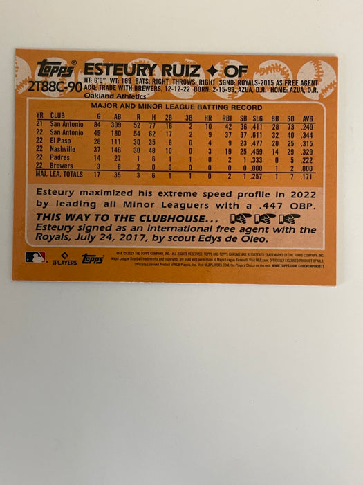 2023 Topps '88 Topps Silver Pack Chrome Series 2 #2T88C90 Esteury Ruiz