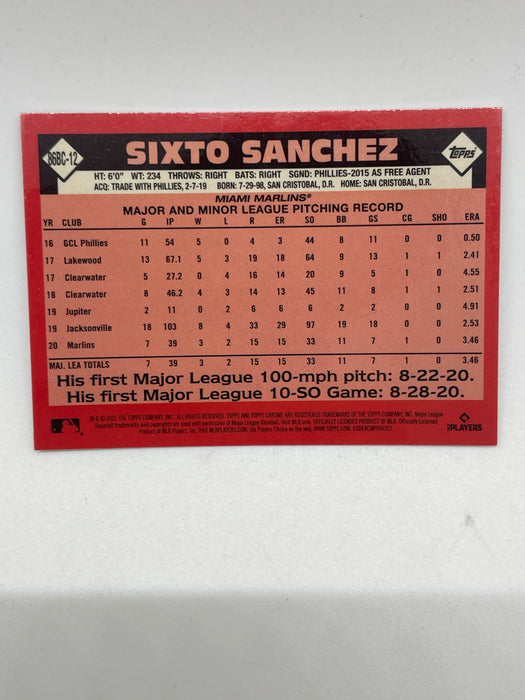 2021 Topps Chrome '86 Topps #86BC12 Sixto Sanchez