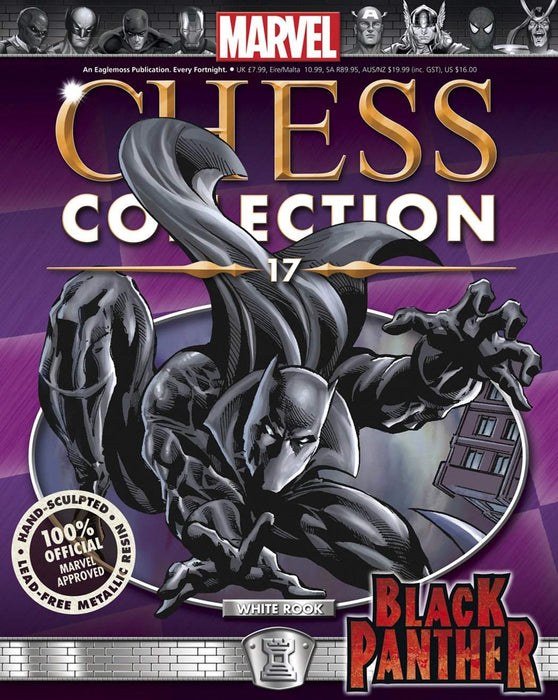 Marvel Chess Figure Collector Magazine #17 Black Panther White Rook