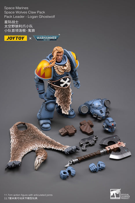 Joy Toy Warhammer 40K Space Wolves Claw Pack Logan Ghostwolf 1/18