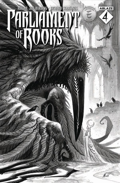 Parliament Of Rooks #4 Cvr B Abigail Jill Harding B&W (Mr)