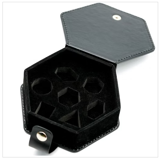 Hexagon Leather Dice Box