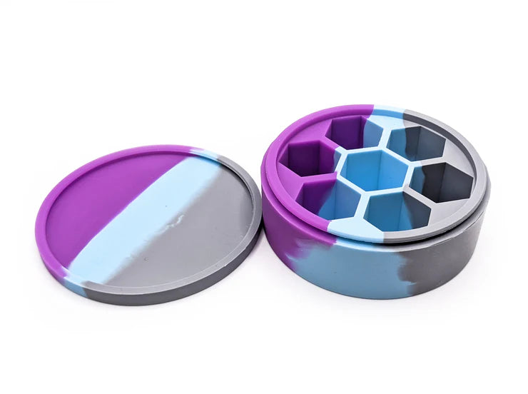 Purple Blue Gray Silicone Dice Box