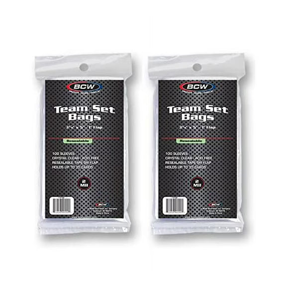 BCW Team Set Bags 3 3/8 x 5' -1 in flap