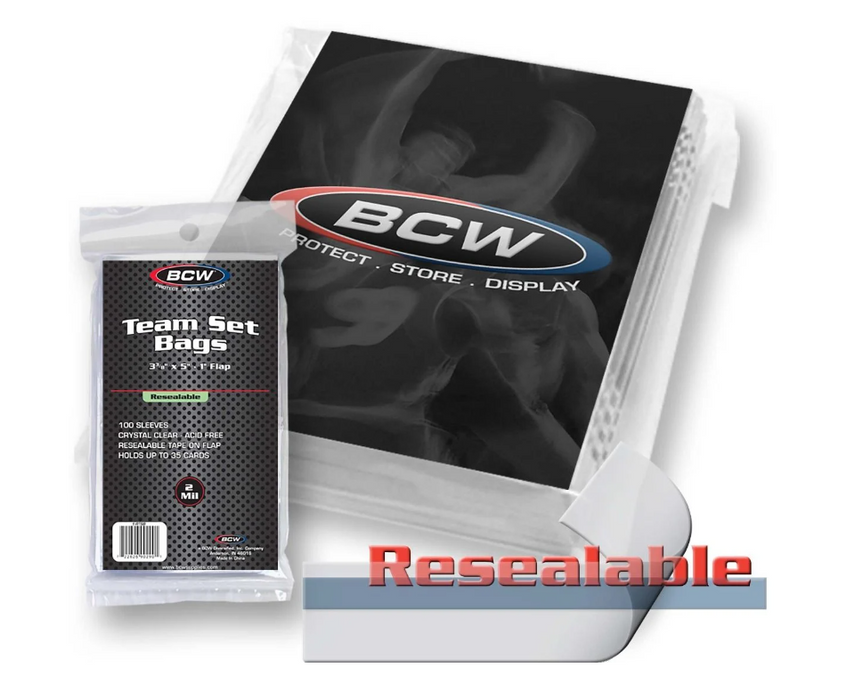 BCW Team Set Bags 3 3/8 x 5' -1 in flap