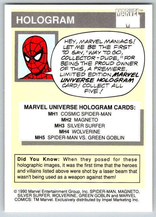 1990 Impel Marvel Universe I Holograms #MH3 Silver Surfer