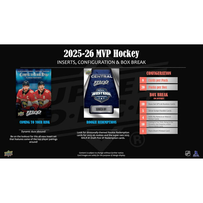 2025/26 Upper Deck MVP Hockey (Hobby) (Box)