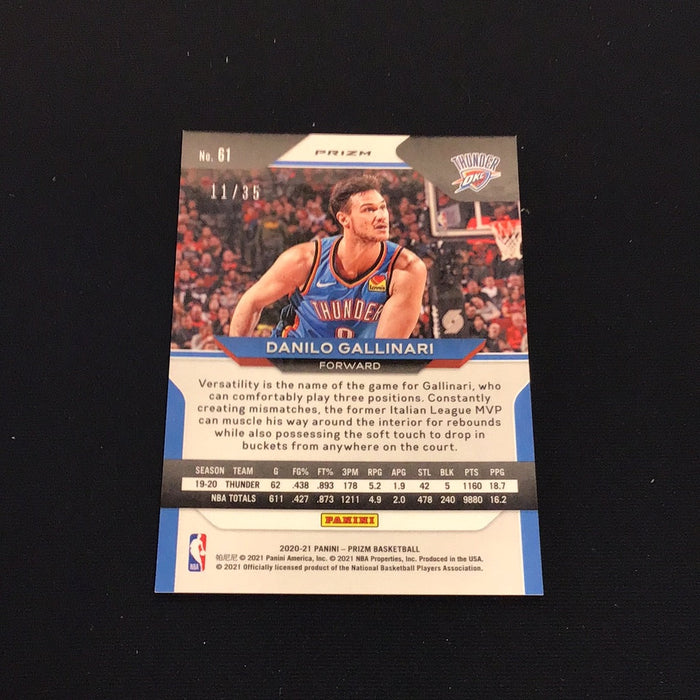 2020-21 Panini Prizm Prizms Purple Pulsar #61 Danilo Gallinari