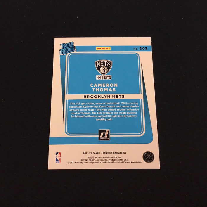 2021-22 Donruss #203 Cameron Thomas RR RC