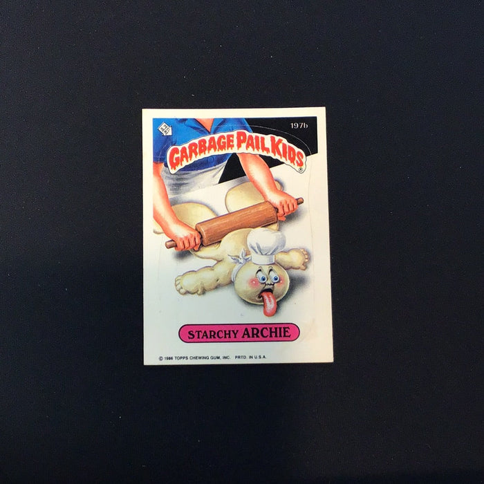 1986 Topps Garbage Pail Kids #197b Starchy Archie