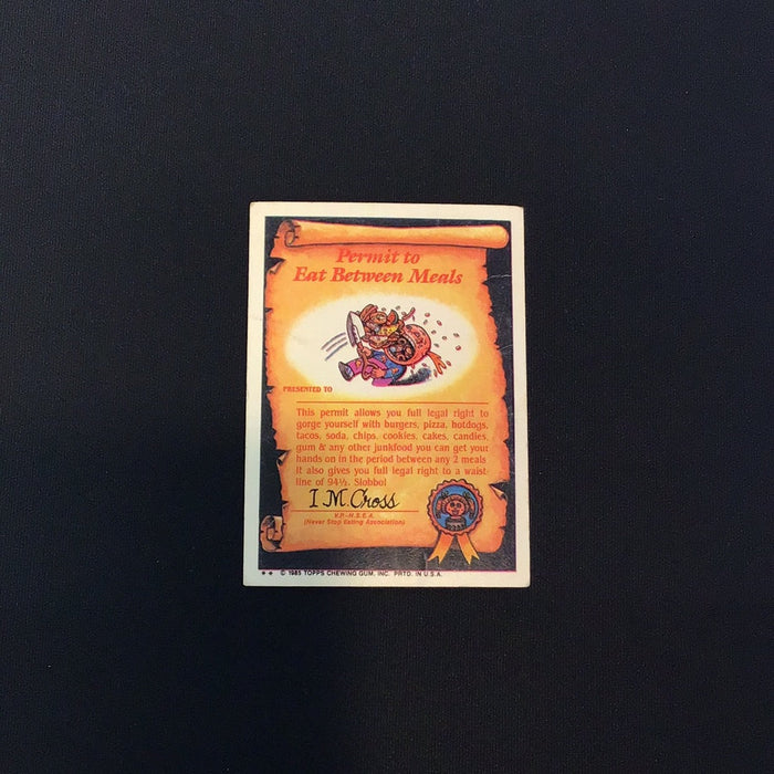 1985 Topps Garbage Pail Kids #48b Marty Mouthful