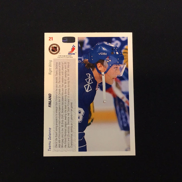1991-92 Upper Deck #21 Teemu Selanne CC RC