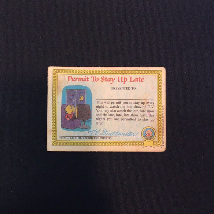 1985 Topps Garbage Pail Kids #1a Nasty Nick