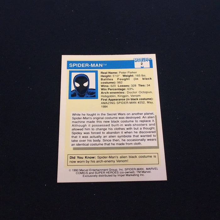 1990 Impel Marvel Universe I #2 Spider-Man