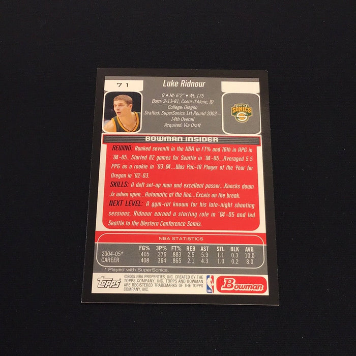 2005-06 Bowman #71 Luke Ridnour