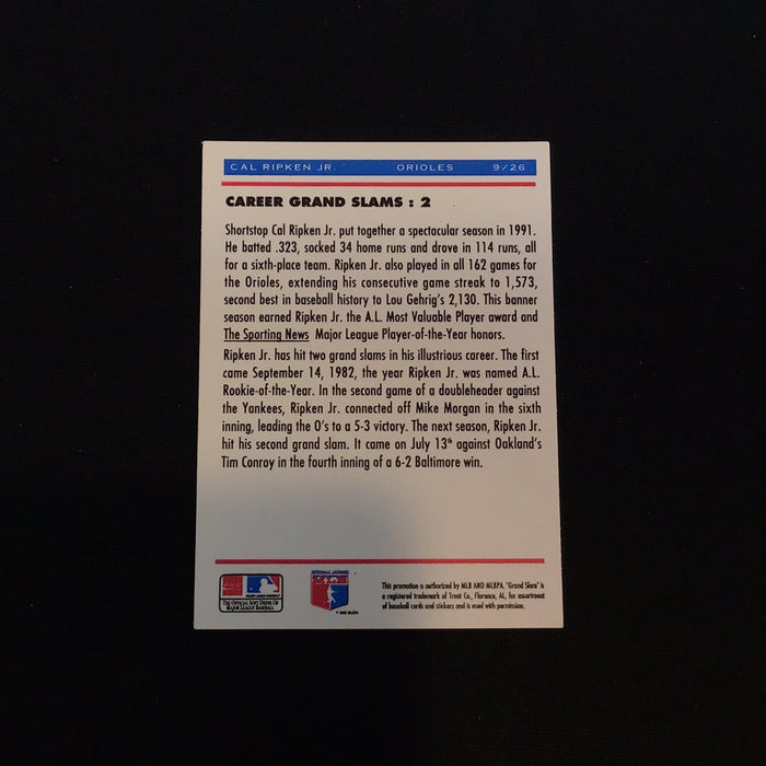 1992 Denny's Holograms #9 Cal Ripken