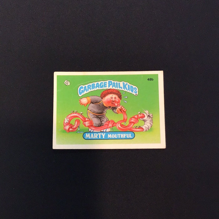 1985 Topps Garbage Pail Kids #48b Marty Mouthful