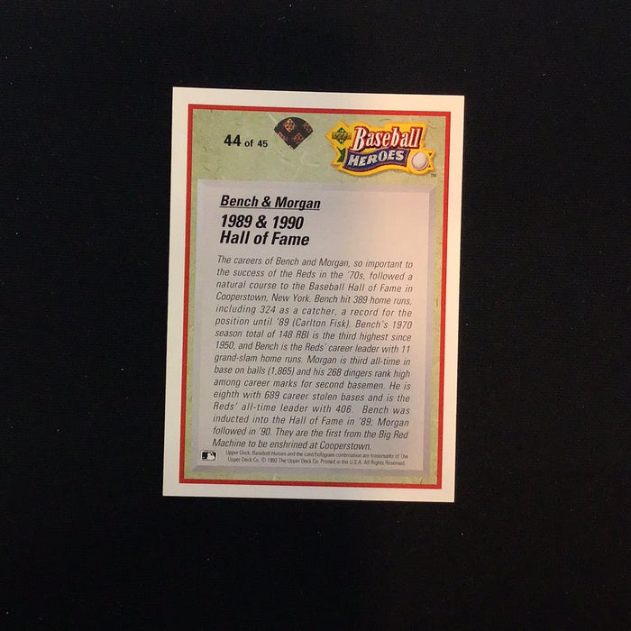 1992 Upper Deck Bench/Morgan Heroes #44 J.Bench/J.Morgan
