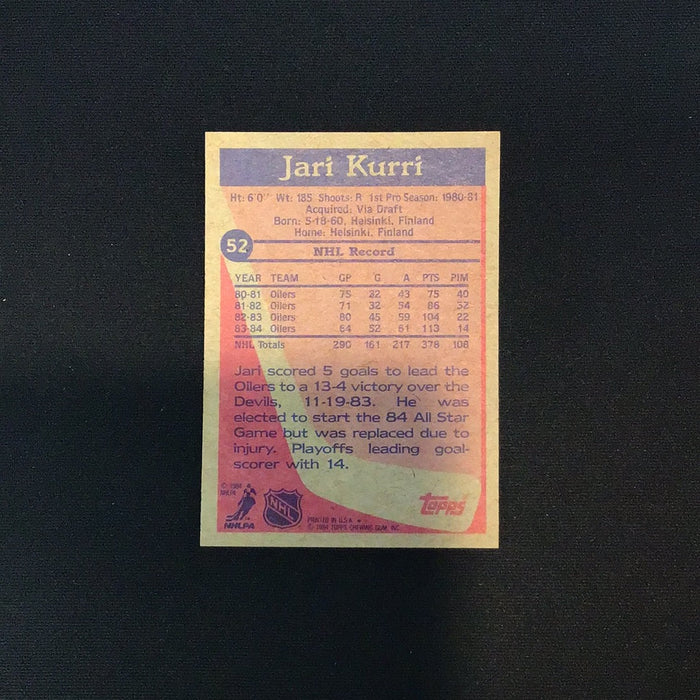 1984-85 Topps #52 Jari Kurri