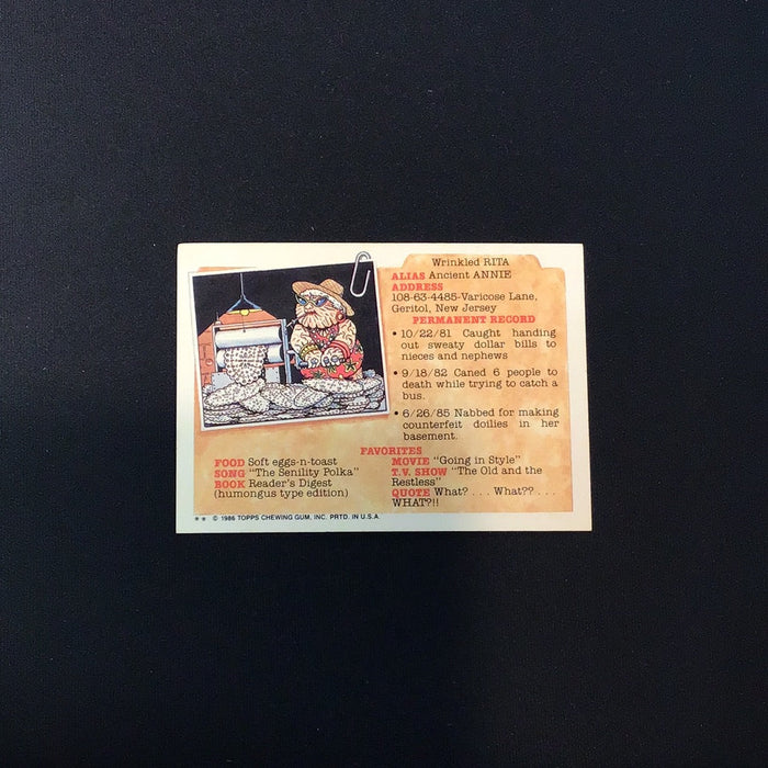 1986 Topps Garbage Pail Kids #172a Nat Nerd