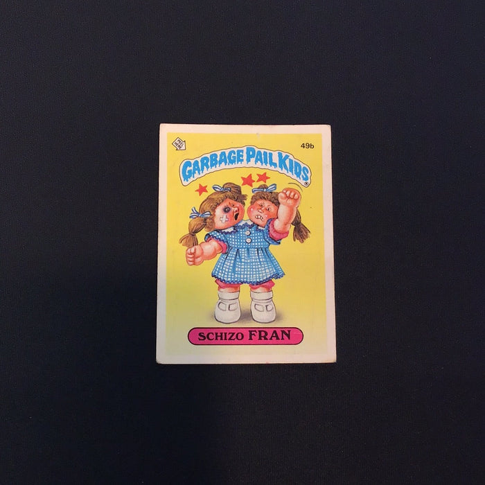 1985 Topps Garbage Pail Kids #49b Schizo Fran