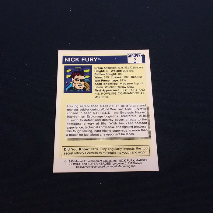 1990 Impel Marvel Universe I #5 Nick Fury