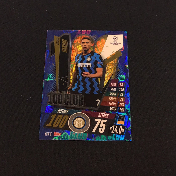 2021-22 Topps Match Attax Extra UEFA Champions League 100 Club #CLU3 Achraf Hakimi