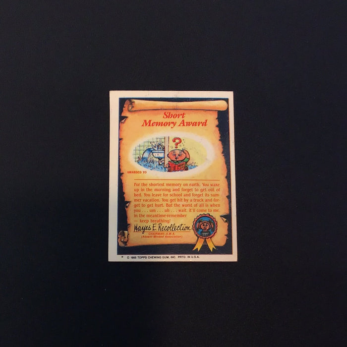 1985 Topps Garbage Pail Kids #54a Fryin' Ryan