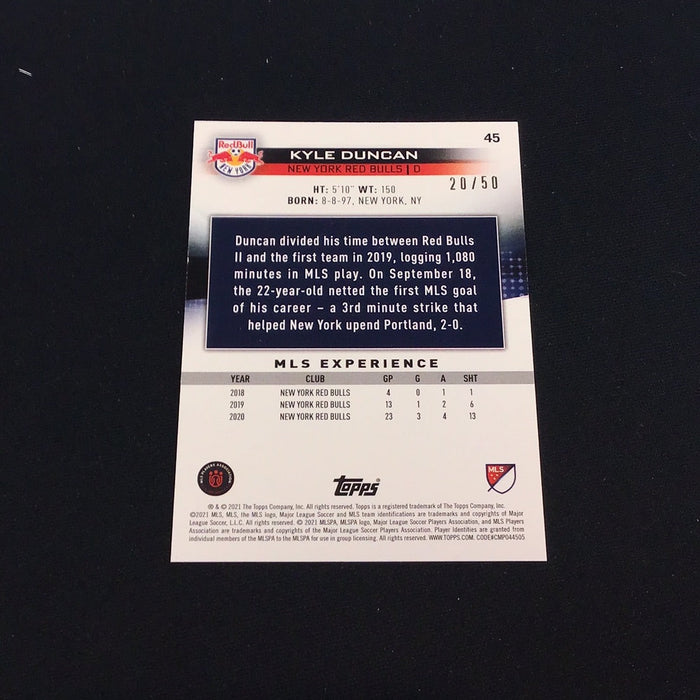 2021 Topps MLS Gold #45 Kyle Duncan