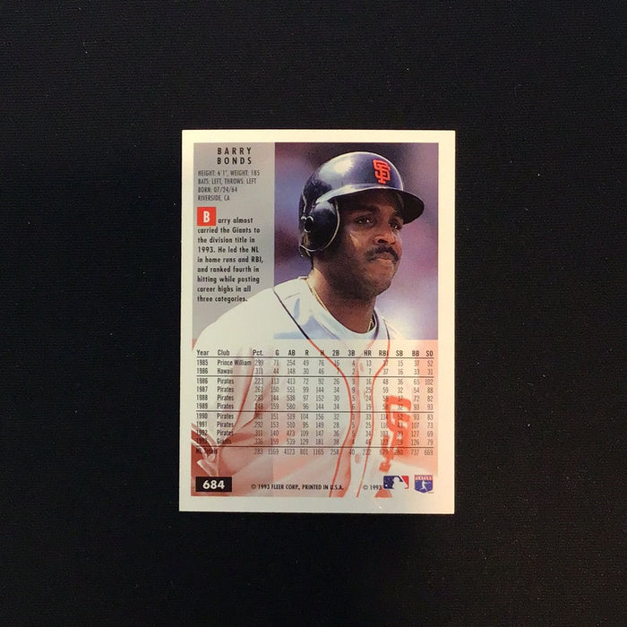 1994 Fleer #684 Barry Bonds