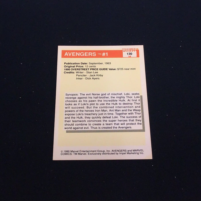 1990 Impel Marvel Universe I #130 Avengers #1