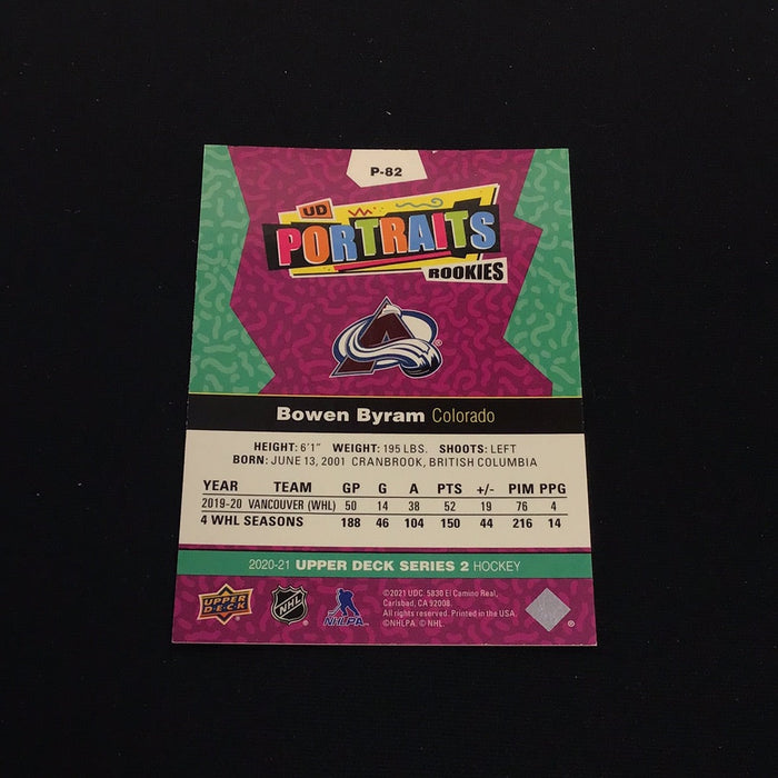 2020-21 Upper Deck UD Portraits #P82 Bowen Byram