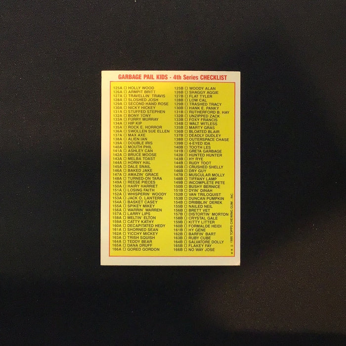 1986 Topps Garbage Pail Kids #138b Outerspace Chase