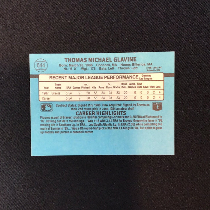 1988 Donruss #644 Tom Glavine RC
