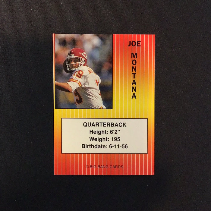Joe Montana Big Bang Cards