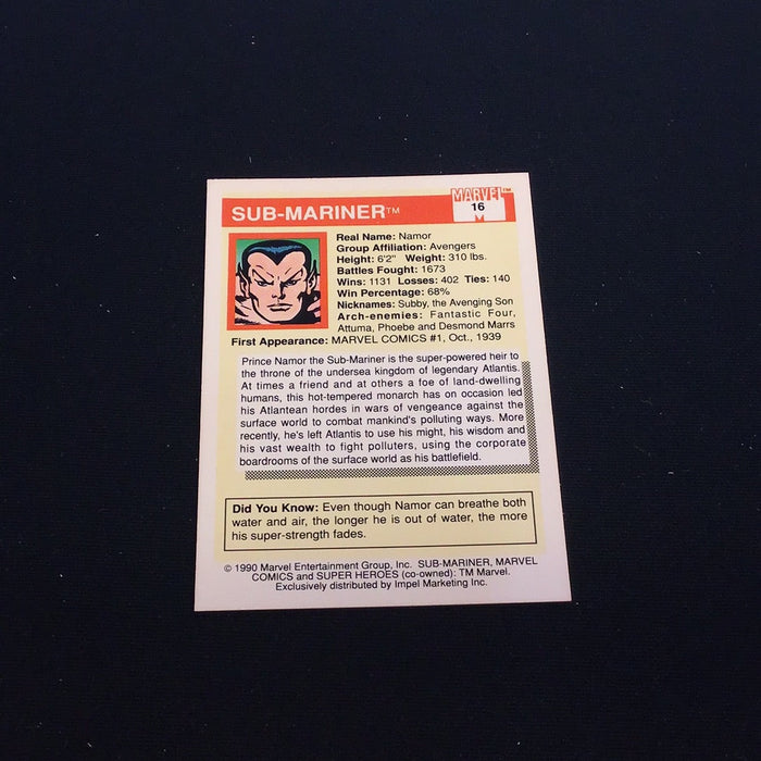 1990 Impel Marvel Universe I #16 Sub-Mariner