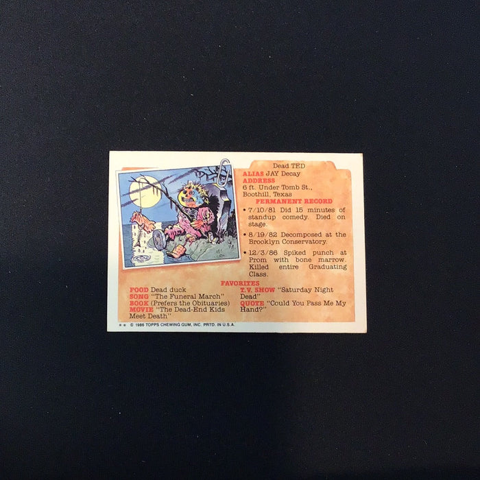 1986 Topps Garbage Pail Kids #196b Surreal Neal