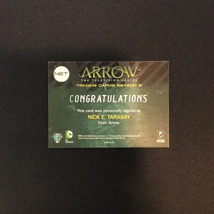 2017 Cryptozoic Arrow Season 3 Nick E. Tarabay as Digger Harness Autograph Card