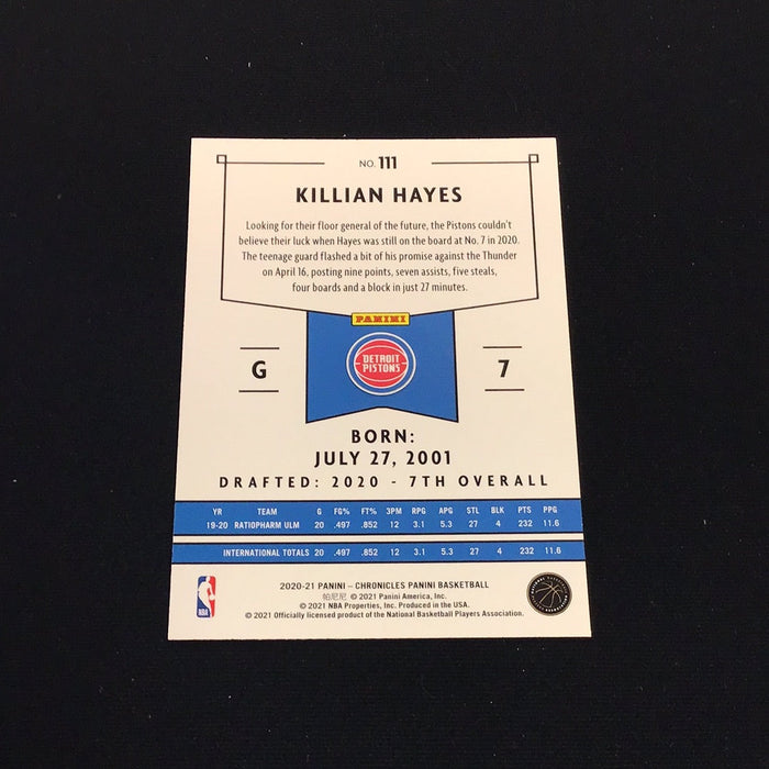 2020-21 Panini Chronicles #111 Killian Hayes/Panini