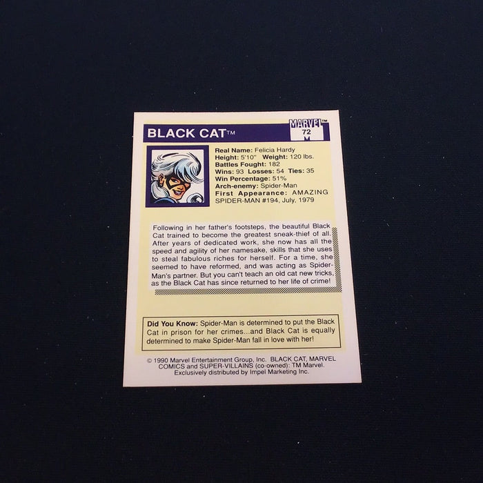 1990 Impel Marvel Universe I #72 Black Cat