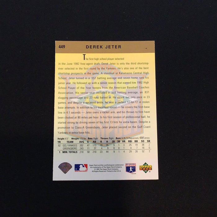 1993 Upper Deck #449 Derek Jeter RC