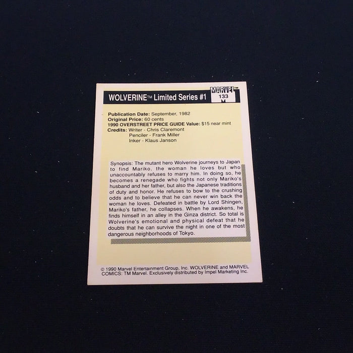 1990 Impel Marvel Universe I #133 Wolverine Limited Series #1
